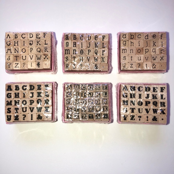 STUDIO G Alphabet Rubber Stamp Sets (6 Sets, 180 Pc) NEW! - Picture 2 of 7